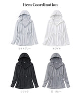 ドロスト付UVカットロングパーカー