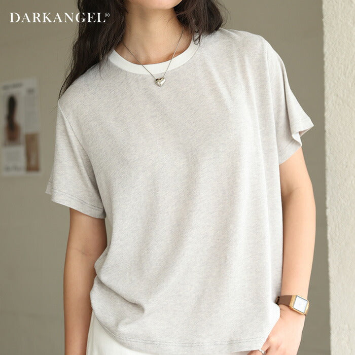 バイカラークルーネックTシャツ