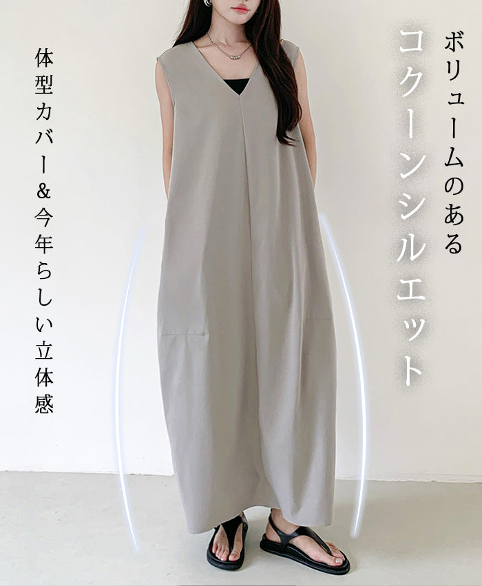 新品 タグ付き divka ディウカ ワイドシルエット コクーン ワンピース タフタコクーンシルエットワンピース | LAEMUSE | 2025春夏