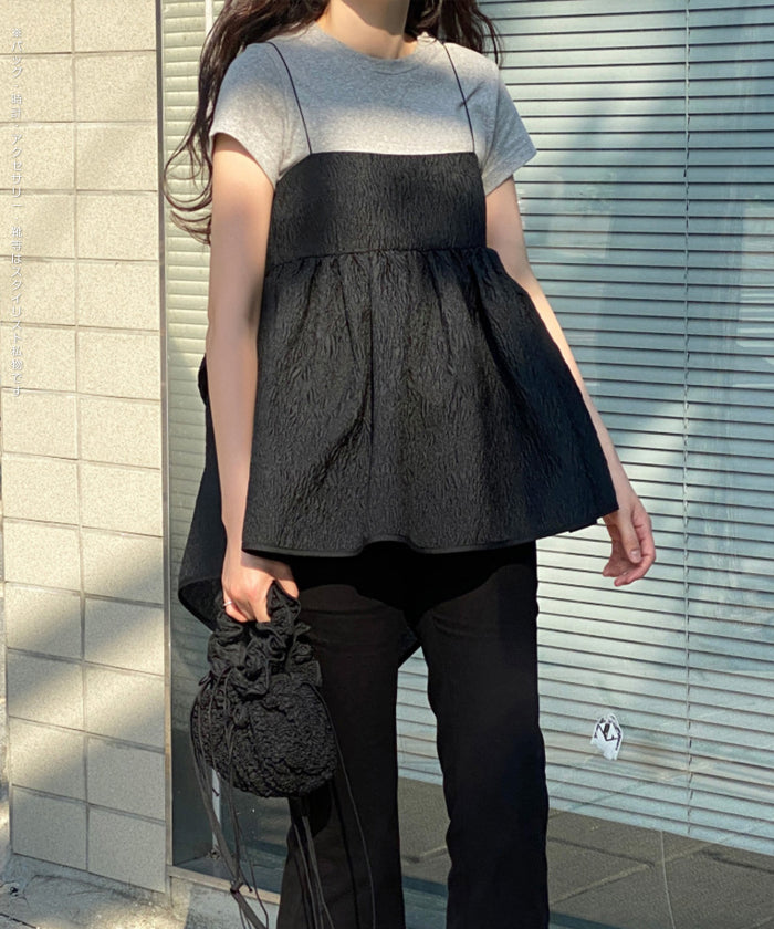 ビッグリボンバックキャミソールビスチェ