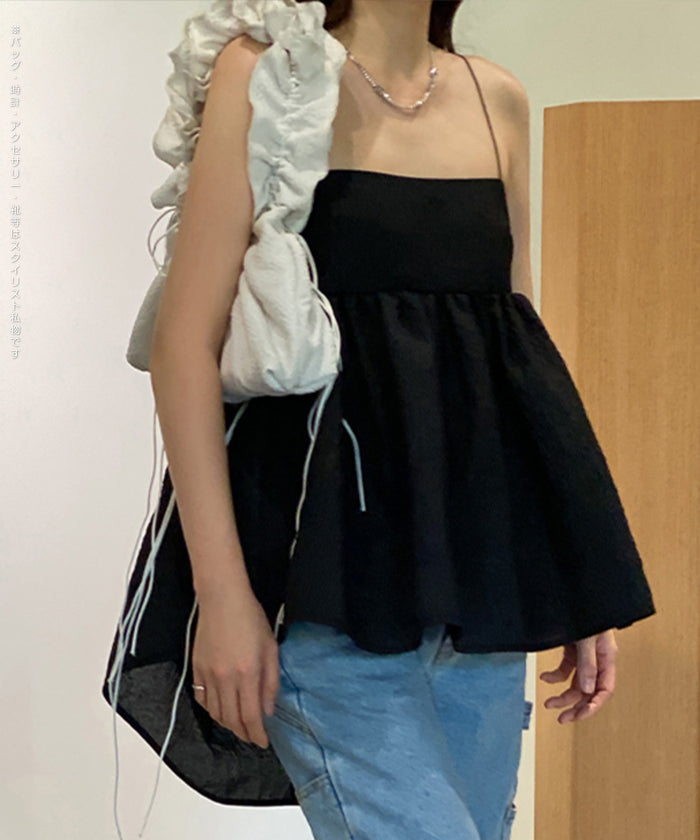 ビッグリボンバックキャミソールビスチェ