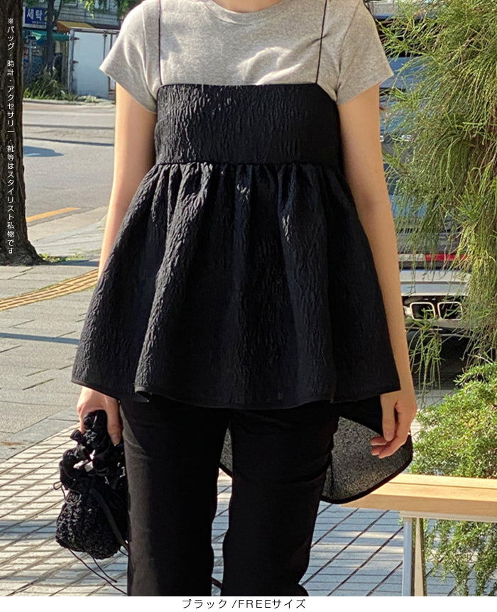 ビッグリボンバックキャミソールビスチェ