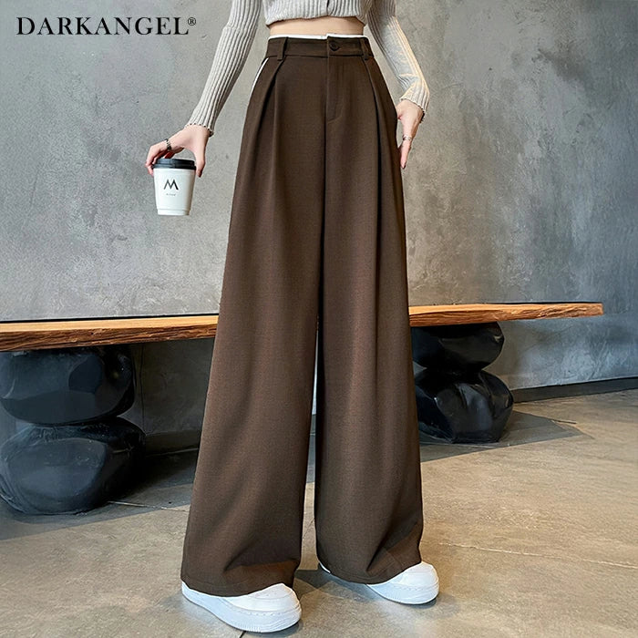 【新品未使用】23区 パンツ ダークブラウン 38 M GOLDJAPAN ワイドパンツ パンツ 裏起毛 レディース 大きいサイズ