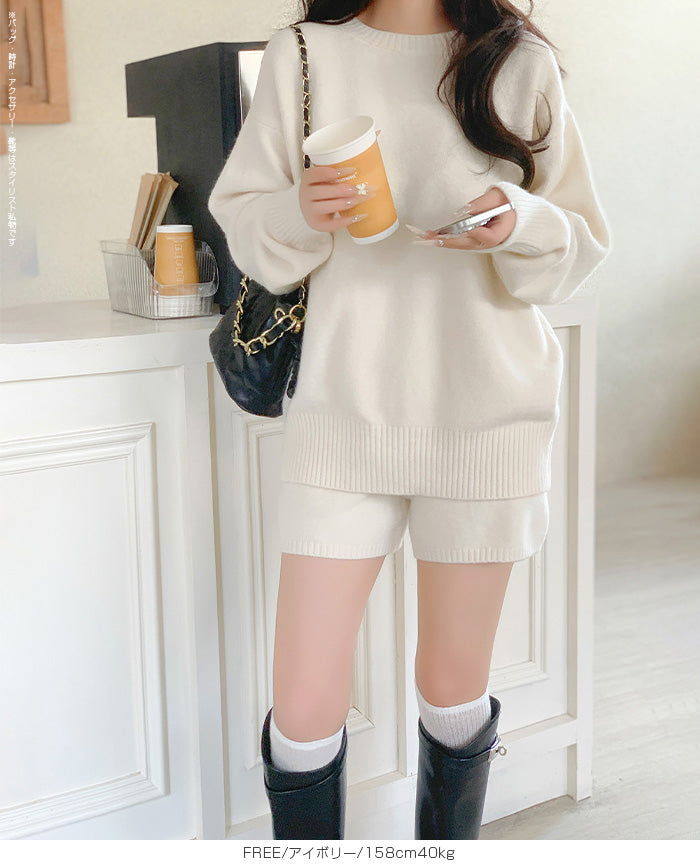 タグ付き未使用♡近年♡エポカ ニット アンサンブル シルク ブラック 40 SANTEシルクカシミヤハイネックニットプルオーバー(F IVORY