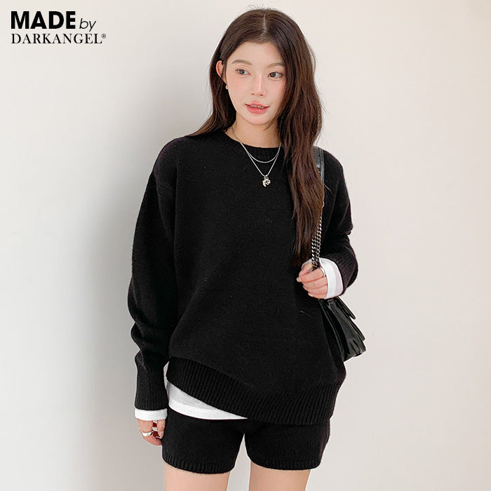 【ほぼ未使用✨】Deuxieme Classe MALU アゼ Vニット　黒 Deuxieme Classe（ドゥーズィエムクラス）の「MALU アゼ Vニット