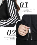 サイドラインダブルジップパーカー