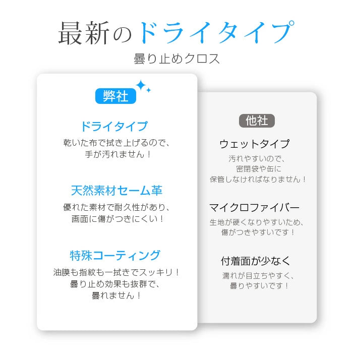 2枚入り ❘メガネ 曇り止め クロス