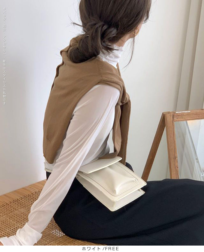 シアーメッシュタートルネックトップス