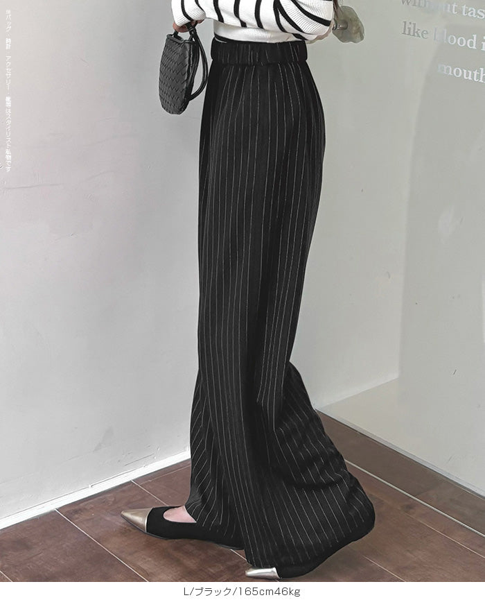 03color ｜ ストライプ ワイドパンツ – DARK ANGEL