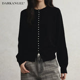 パールボタンニットカーディガン