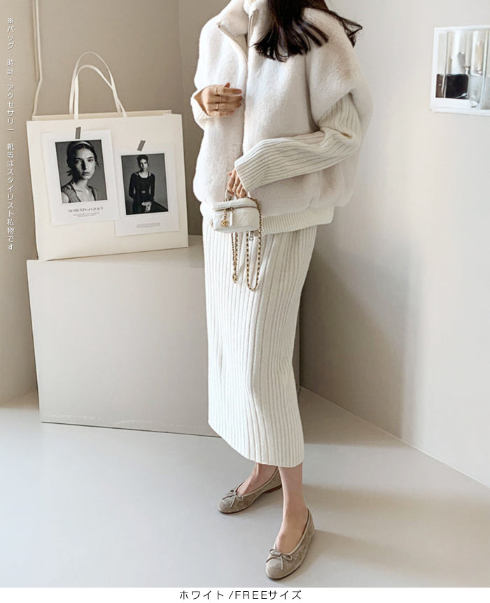 セオリー　21AW　フェイクファー　ジップアップベスト　白　S セオリー 21AW フェイクファー ジップアップベスト 白 S 【公式