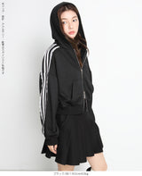 サイドラインダブルジップパーカー