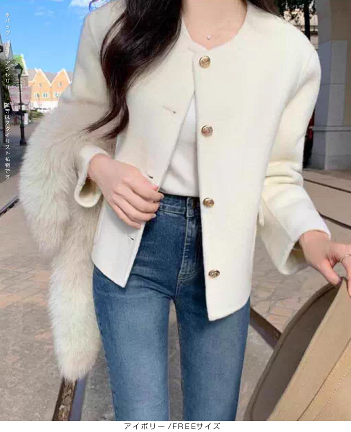 シンプルクルーネックカーディガン – DARK ANGEL