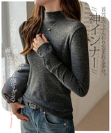 ベーシックリブタートルトップス