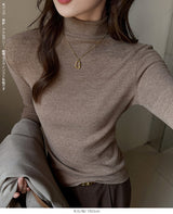 ベーシックリブタートルトップス