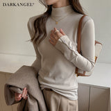 ベーシックリブタートルトップス