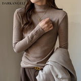 ベーシックリブタートルトップス