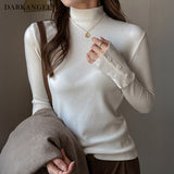 ベーシックリブタートルトップス