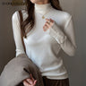 ベーシックリブタートルトップス