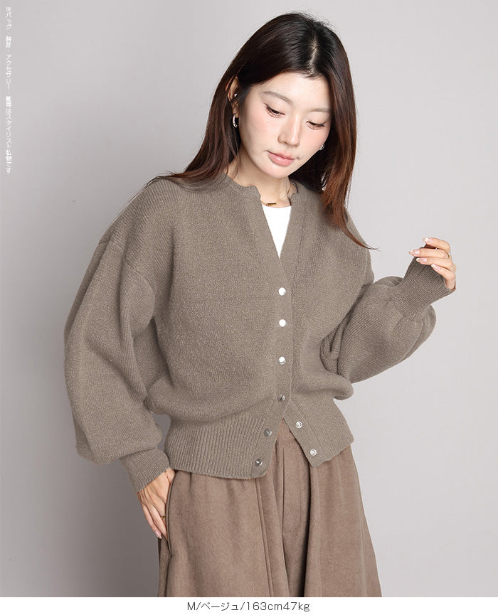 04color 02size キーネックカーディガン