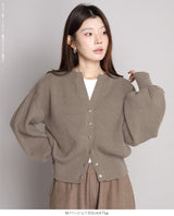 04color 02size キーネックカーディガン