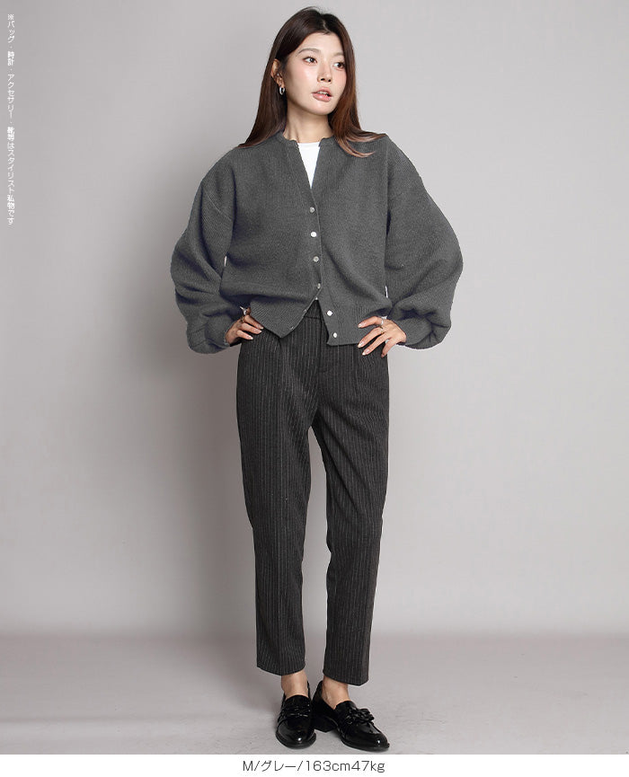 04color 02size キーネックカーディガン