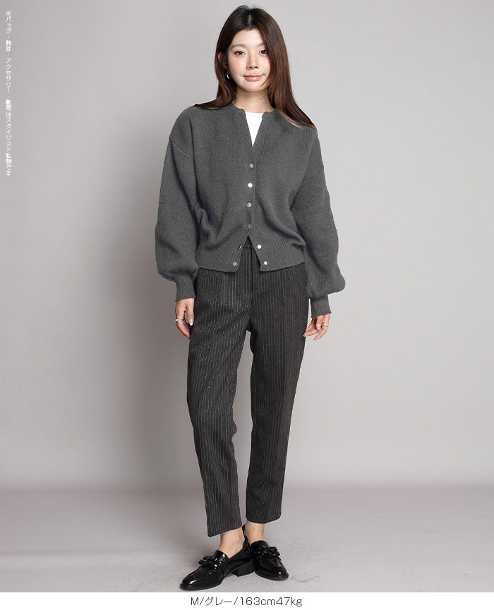 04color 02size キーネックカーディガン