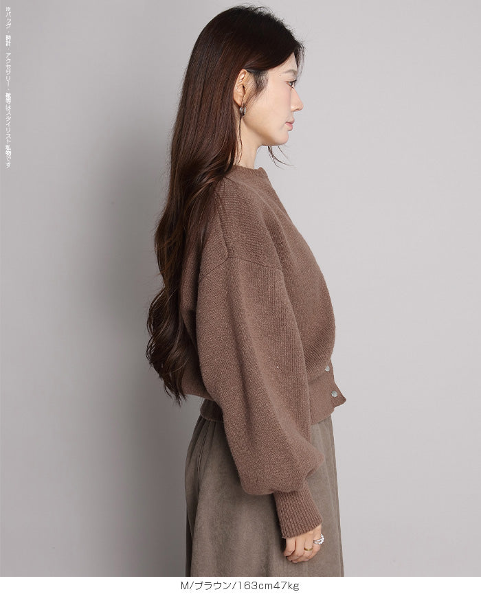 04color 02size キーネックカーディガン