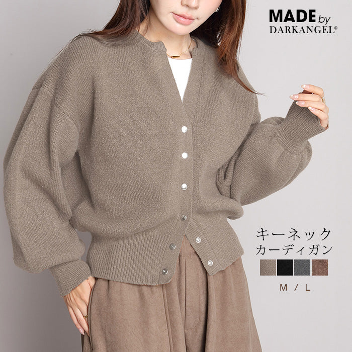 04color 02size キーネックカーディガン
