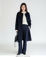 上品見え 裏起毛ワイドパンツ