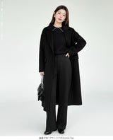 上品見え 裏起毛ワイドパンツ