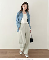 ツイル調ストレッチ裏起毛カーブパンツ