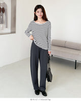 ツイル調ストレッチ裏起毛カーブパンツ