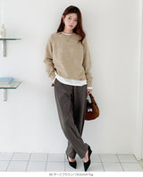 ツイル調ストレッチ裏起毛カーブパンツ