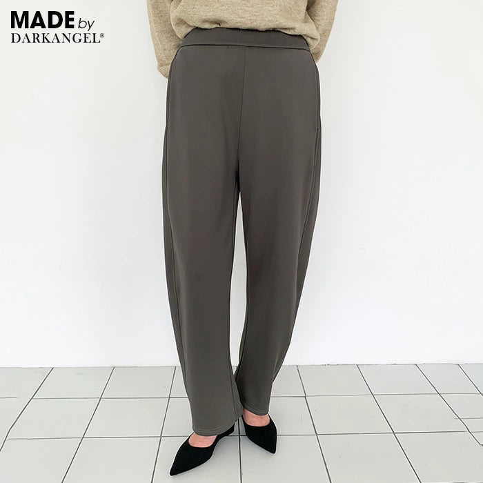 04color ツイル調ストレッチ裏起毛カーブパンツ