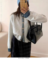 フェイクレイヤードカーディガン