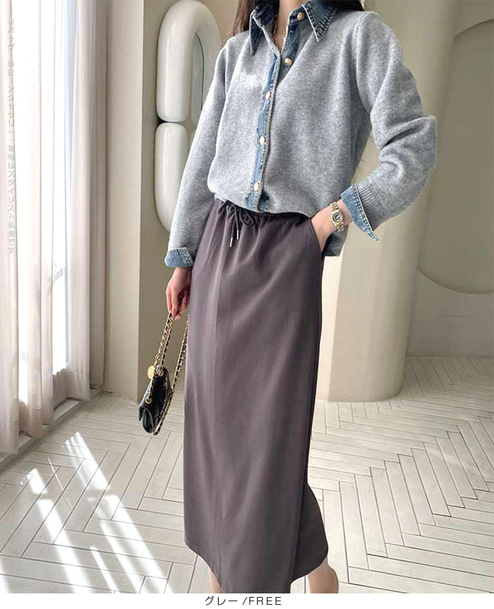 フェイクレイヤードカーディガン