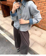 フェイクレイヤードカーディガン