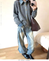 フェイクレイヤードカーディガン