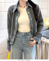 フェイクレイヤードカーディガン