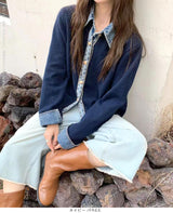 フェイクレイヤードカーディガン