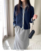 フェイクレイヤードカーディガン