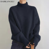 カシミヤタッチハイネックニット