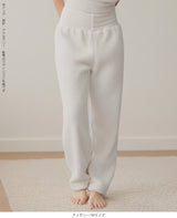 腹巻付きモールニットルームパンツ