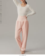 腹巻付きモールニットルームパンツ