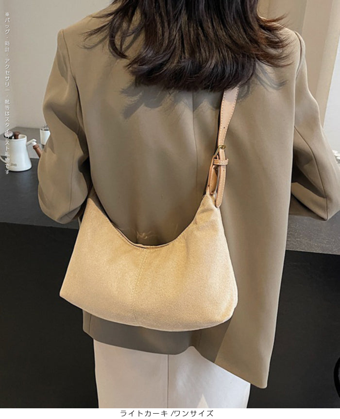 スエード調ワンショルダーバッグ