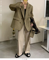 裏起毛ピンタックヘリンボーンワイドパンツ