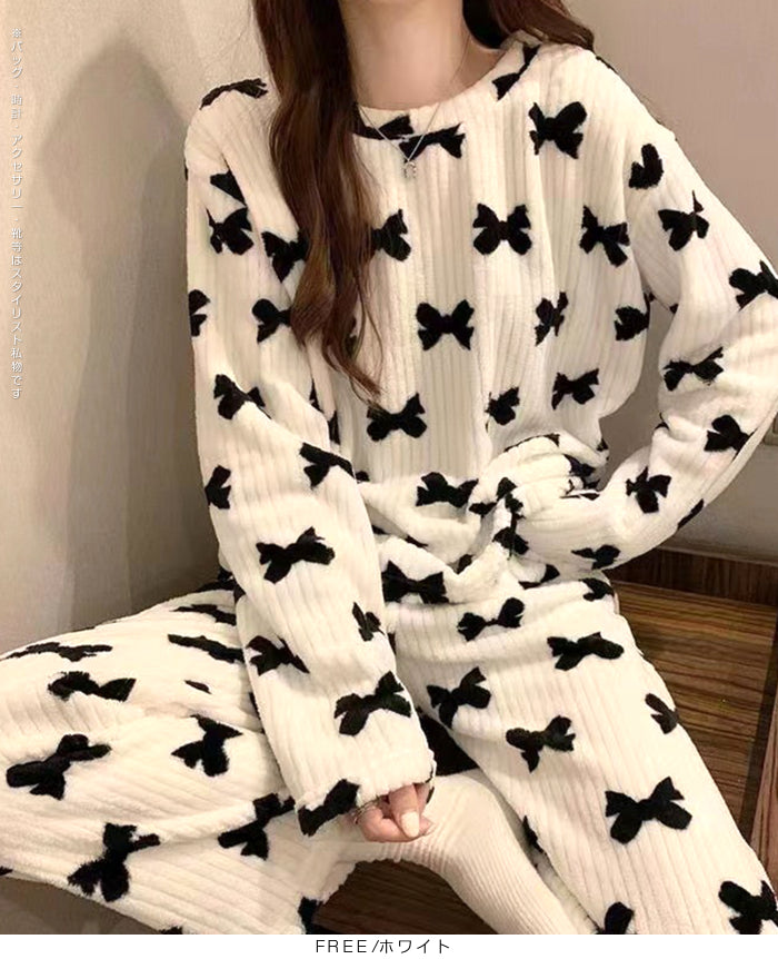 リボンプリントルームウェアセットアップ