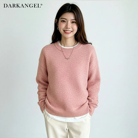 05color 長袖ゆったりニットトップス