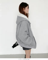 【2WAY】リバーシブル フェイクファー パーカー